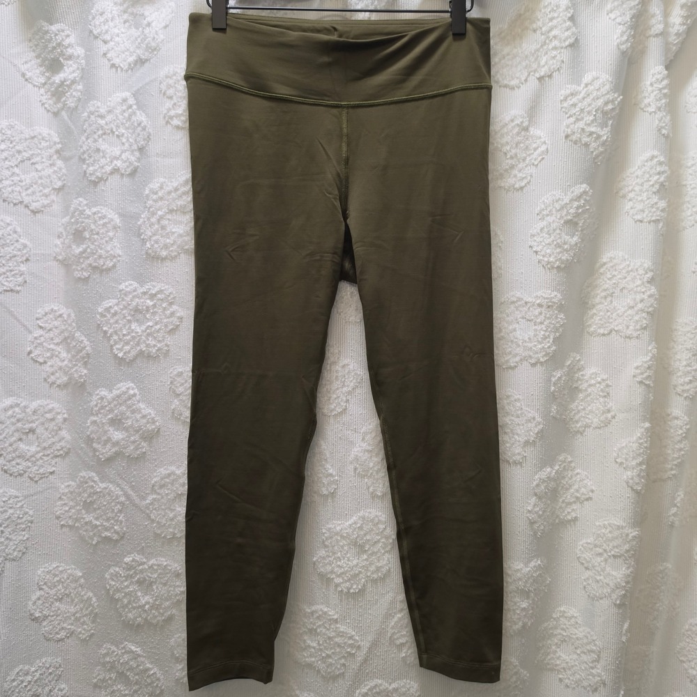 Outdoor Voices TechSweat Leggings Olive Green Womens Large Activewear